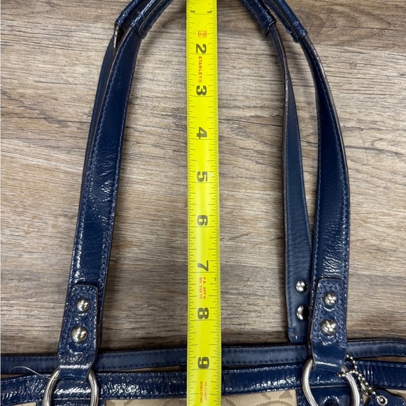 Coach Monogram Beige/Blue Vintage Handbag - Picture 3 of 6